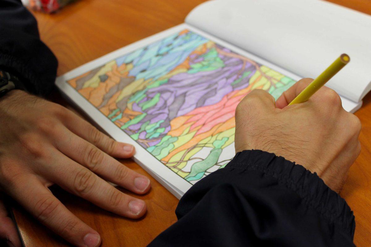 Many college students are turning to coloring books as a form of stress relief and relaxation.