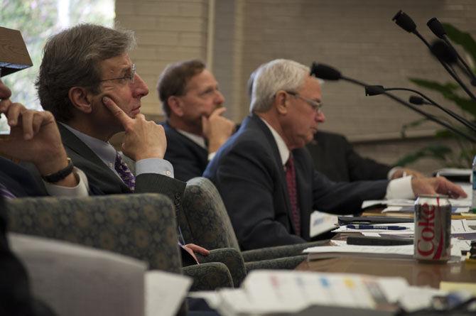 LSU Board Members meet to discuss higher education funding on Friday, Sept. 18, 2015, at the LSU Board of Supervisors meeting.