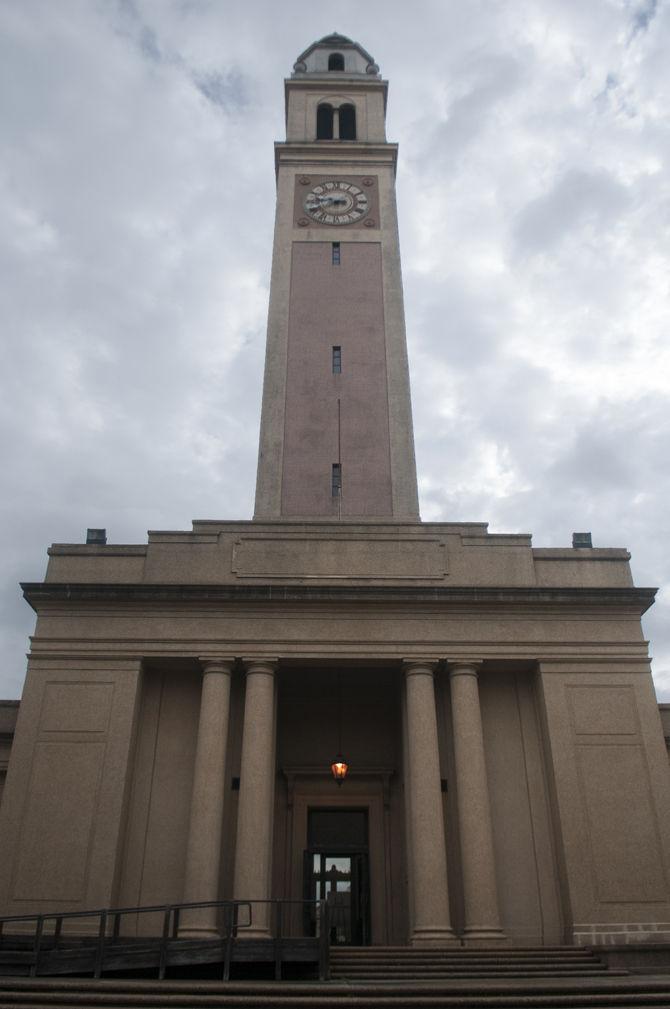 The Memorial Tower on Feb. 15, 2016.