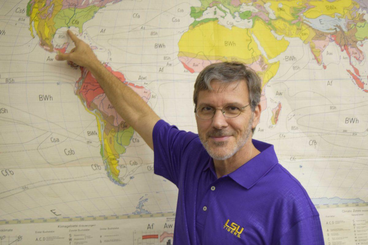 Geography professor Barry Keim directs the state's archive for weather and climate information.