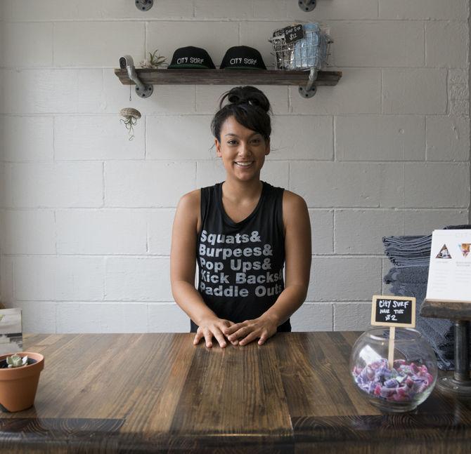 Native Texas business, City Surf, opens doors in New Orleans as an alternative excerise that promotes surfing. City Surf instructor Noelle Saracino teaches a Beach Body Bootcamp on Saturday, August, 27, 2016 in New Orleans.