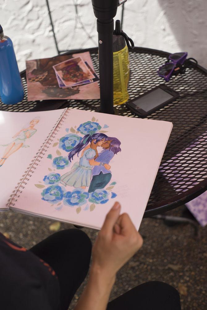 Student Artist Rio Jsanea expresses her black heritage, gender fluidity through watercolor