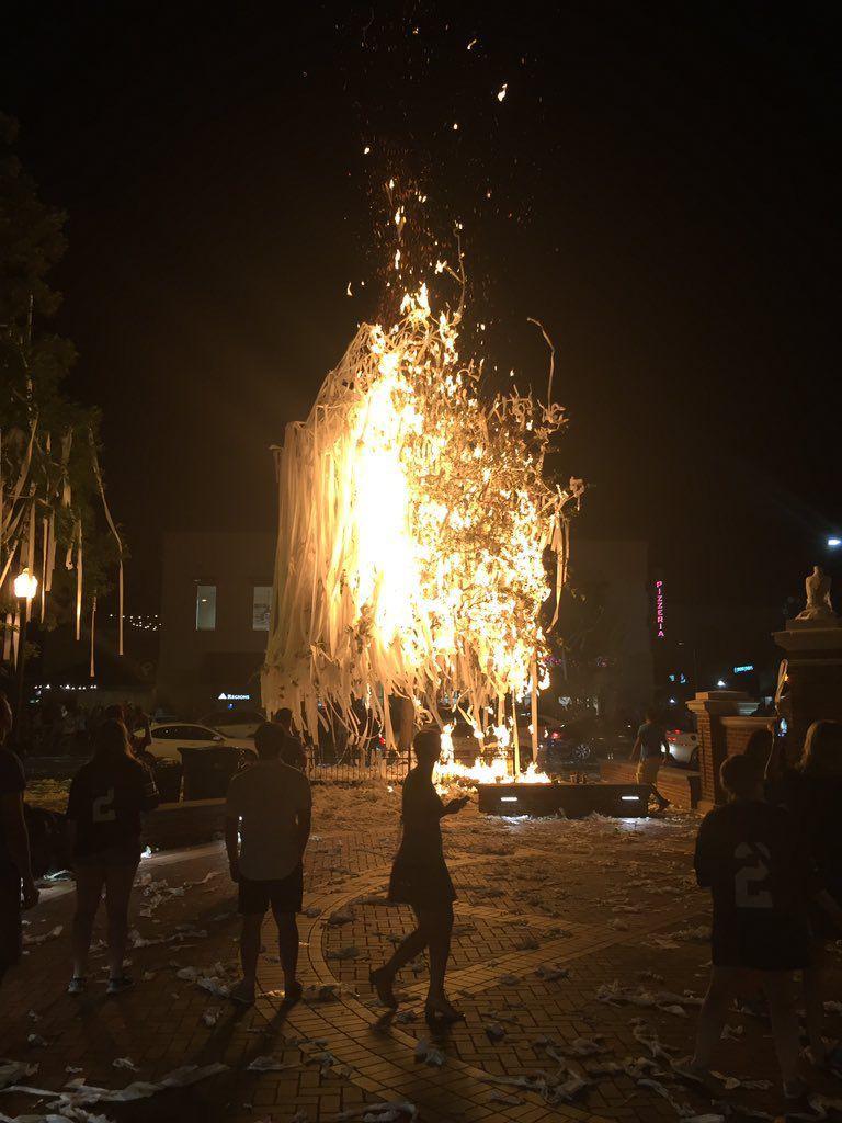 From the loss: Toomer's Corner set on fire after Auburn's win, Danny Etling's face wounded, lacerated