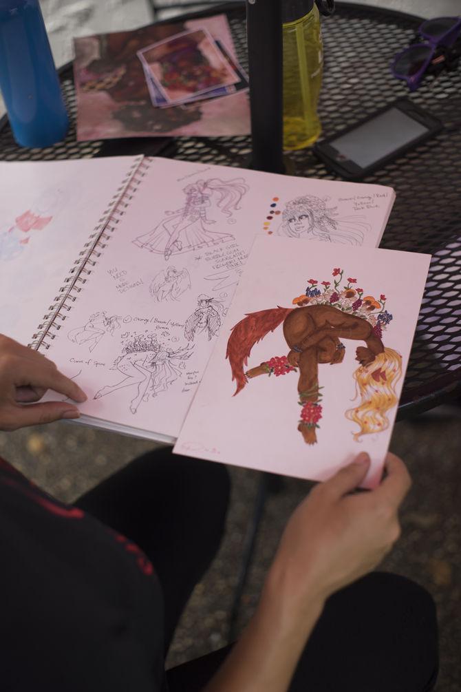 Student Artist Rio Jsanea expresses her black heritage, gender fluidity through watercolor