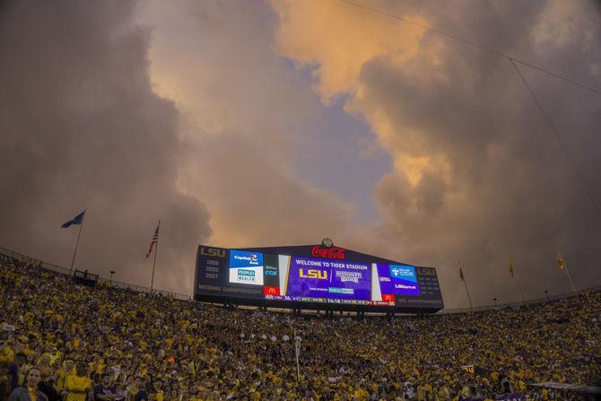 LSU fans prepare for kickoff on Sept. 17, 2016 at Tiger Stadium.