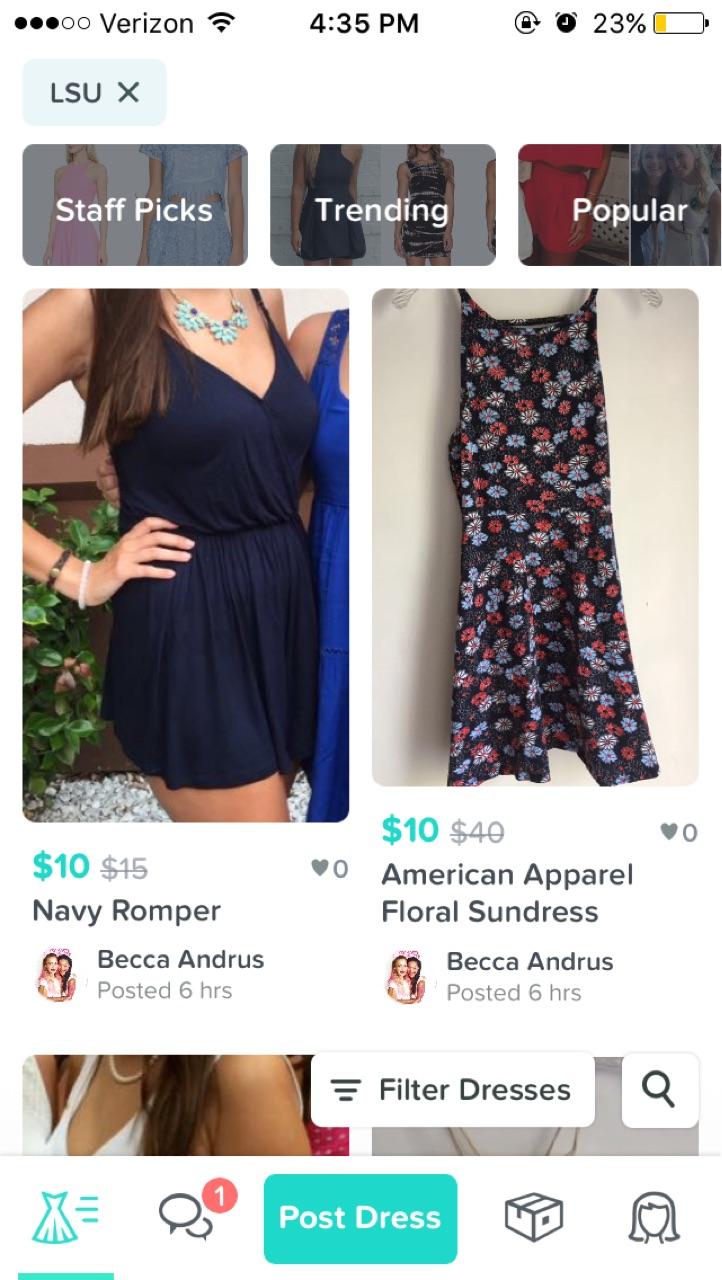 New app allows students to rent casual, formal dresses