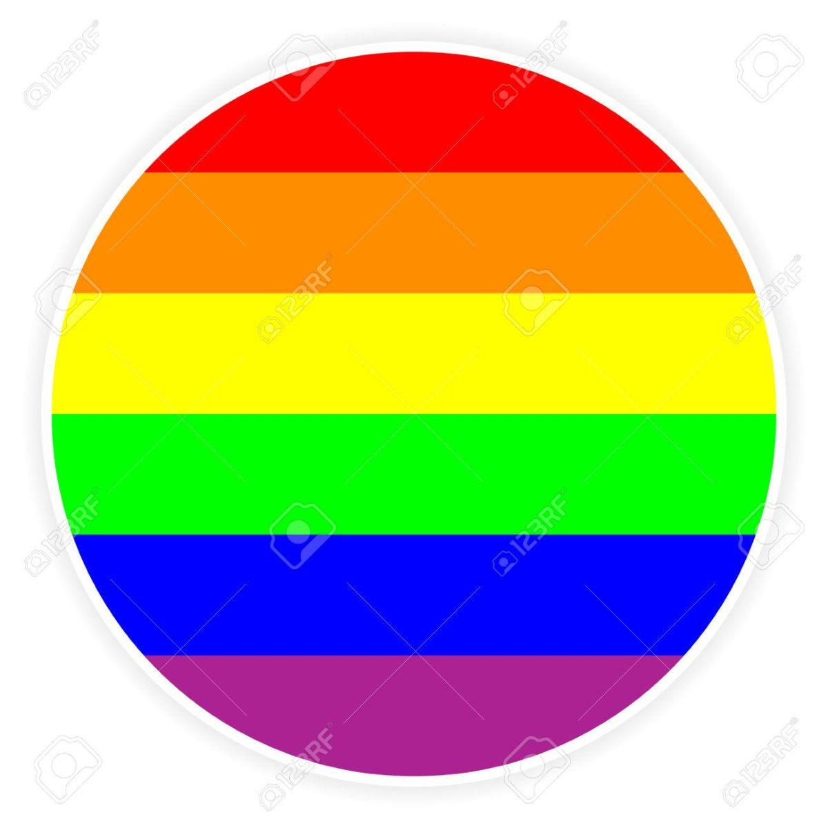 Gay flag button