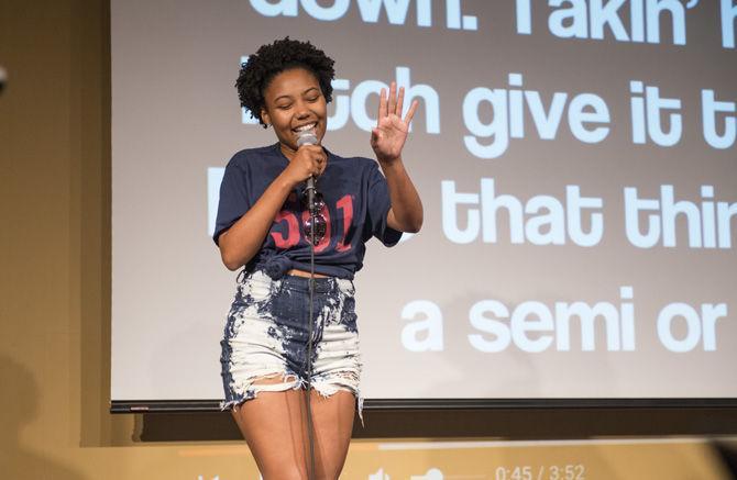 Local NAACP chapter puts on a karaoke night on Monday Sept. 26, 2016, in the LSU Student Union.