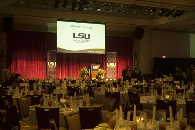 The Grand Ballroom at the Event Center of the L'Auberge Casino Hotel of Baton Rouge as it awaits the start of the LSU 100 event on Oct. 13, 2016, which it would be hosting for the event's sixth year.