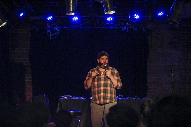 Jason P. Leonard of Lafayette performs at the Stand Up Pop Up, which combines chefs and comedians in a free monthly show that is hosted by local comedian Jeff Buck on Tuesday, October 18, 2016, at the Spanish Moon.