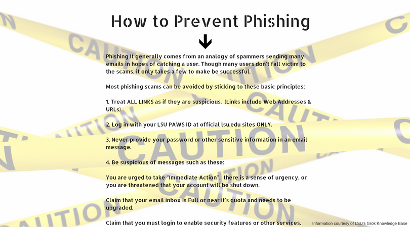 LSU warns of phishing attacks during National Cyber Securities Awareness Month