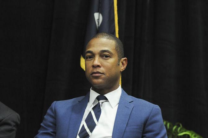 Television personality and host of CNN Tonight, Don Lemon, prepares to answer questions on Oct. 4, 2016 in the Dalton J. Woods Auditorium of the Energy, Coast, and Environment Building.