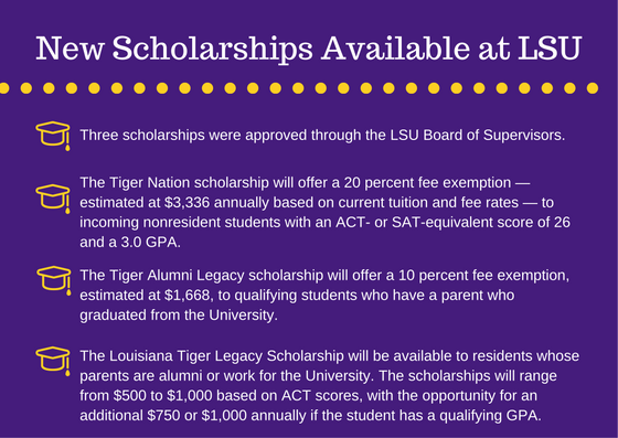 LSU to offer new scholarships in hopes of counteracting declining enrollment