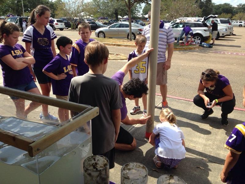 LSU tailgate educates children on coastal sciences