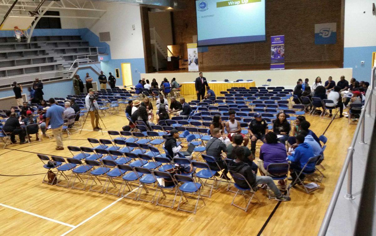 Students from LSU and Southern University joined forces to discuss relationship between law enforcement and minority groups.