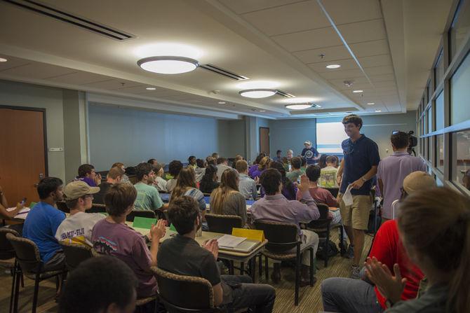 Senate memebers during the weekly Student Government Senate meeting on Wednesday Sept. 14, 2016, in the LSU Student Union.