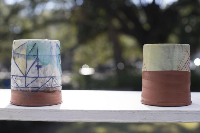 Student pottery sale takes over free speech alley