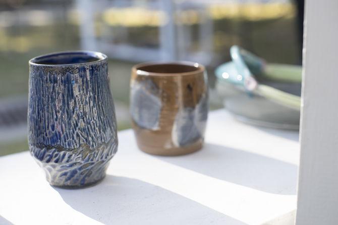 Student pottery sale takes over free speech alley