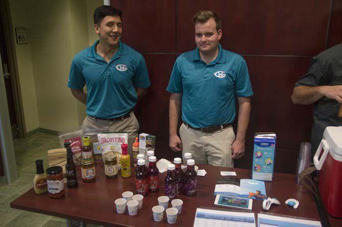 A Local business Hydra-Guard, a company which makes all natural drinks for athletes, had a booth set up during the opening night of BREW (Baton Rouge Entrepreneurship Week) on Monday Nov. 14, 2016, at the Louisiana Emerging Technology Center located on LSU campus.