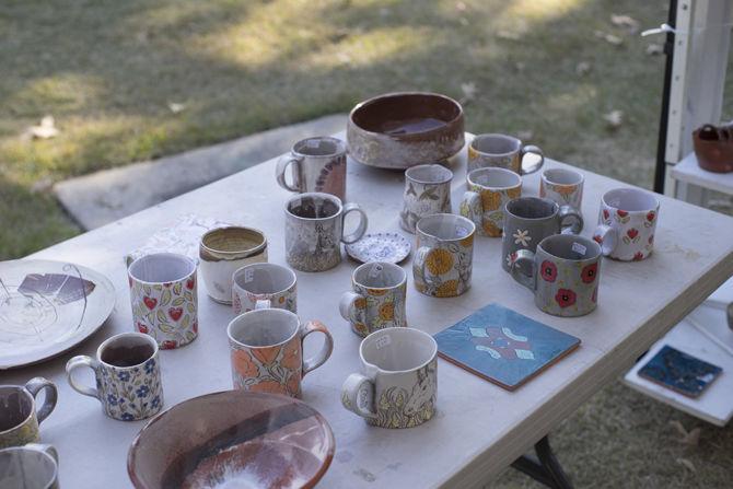 Student pottery sale takes over free speech alley