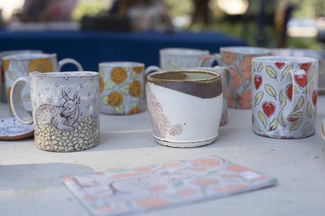 Student pottery sale takes over free speech alley