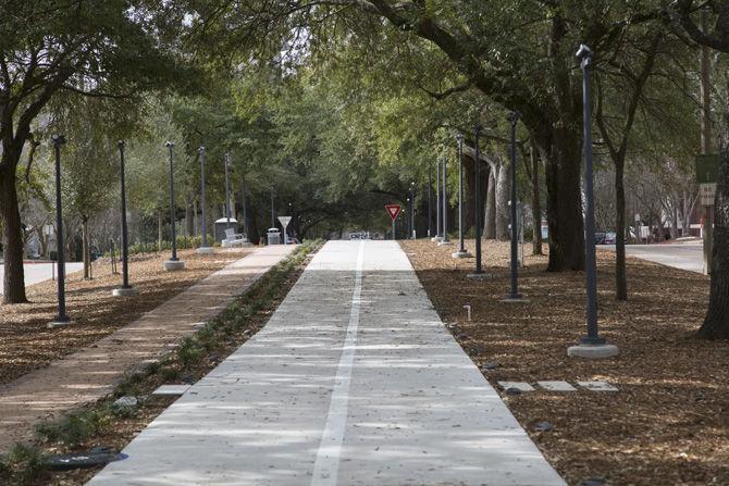 The Downtown Greenway stretches along North Boulevard&#160;on Tuesday, Jan. 10, 2017.