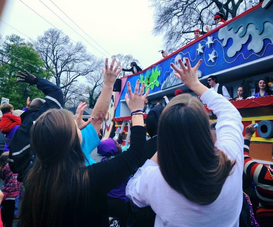 The Krewe of Highland, always held on a Sunday, rolls through Shreveport's Highland neighborhood on Feb. 15, 2015.&#160;