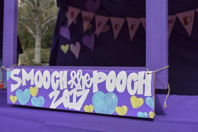 The University's College of Agriculture hosts a "Smooch the Pooch" fundraiser on Monday, Feb. 13, 2017, in Free Speech Plaza.