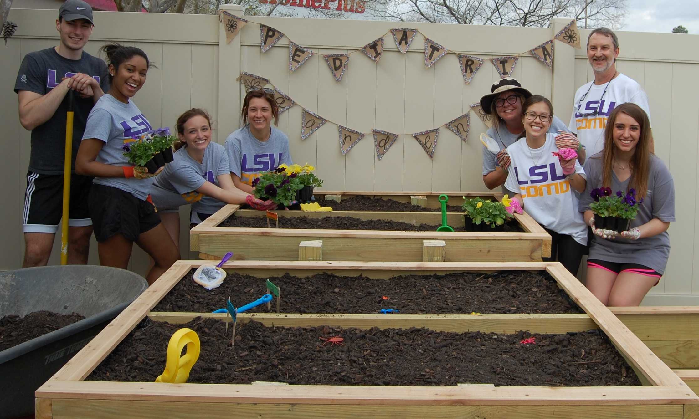 Students create garden for children at local day care center