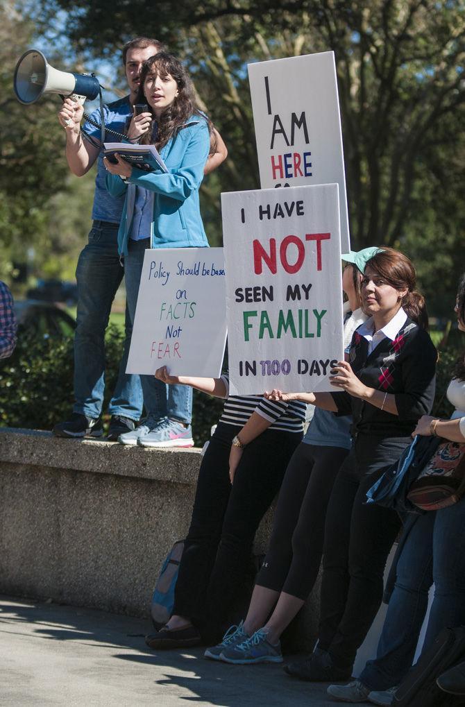 Iranian Student Association holds Free Speech Plaza protest