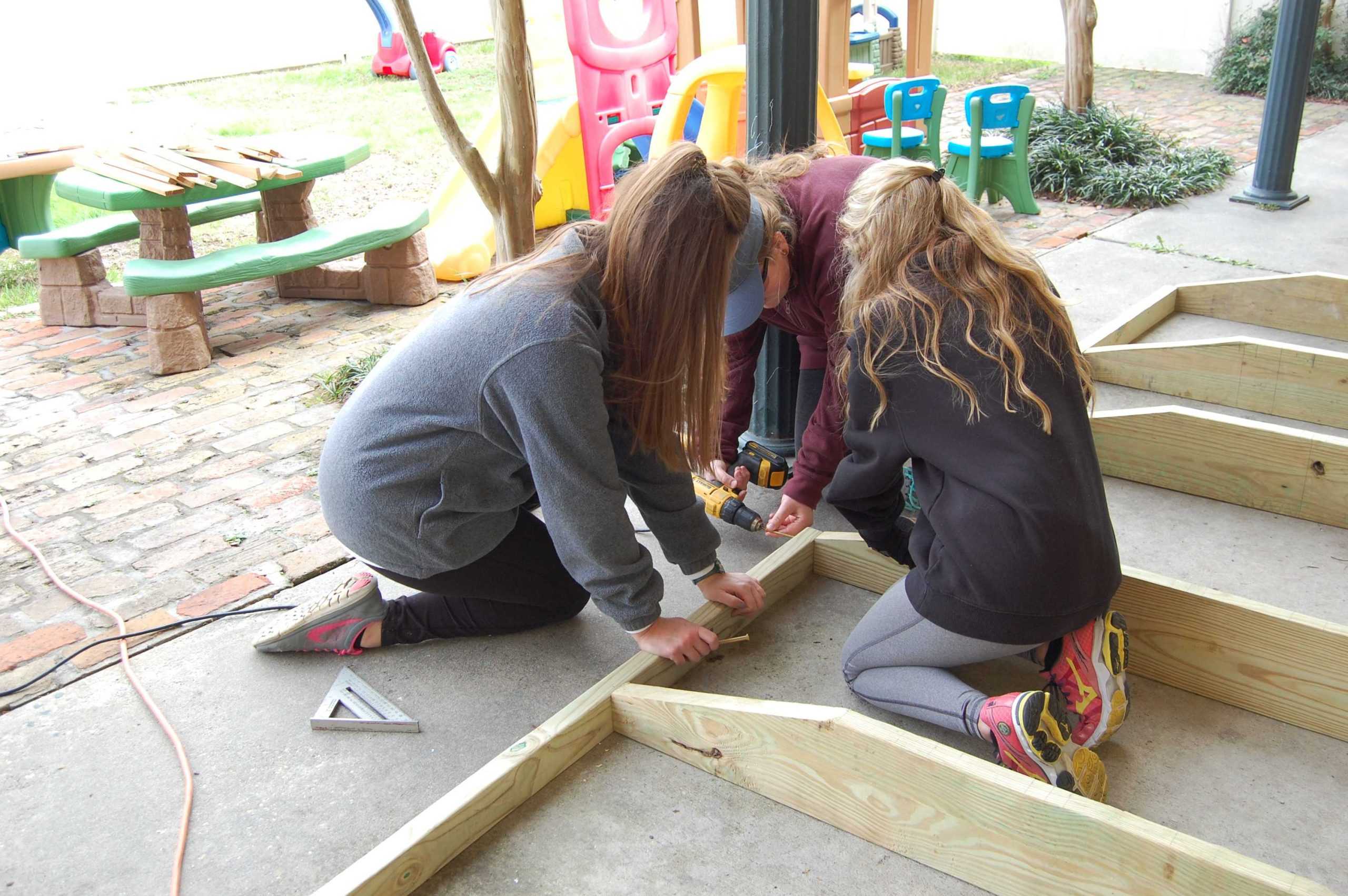 Students create garden for children at local day care center