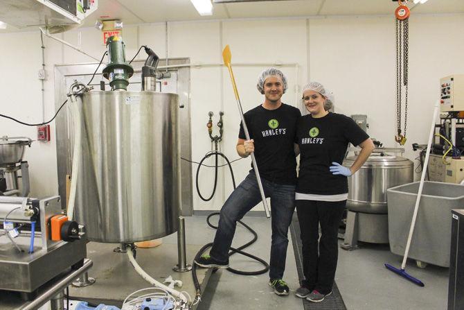 Richard and Kate Hanley, founders of Hanley&#8217;s Foods, make one of their signature salad dressings on Thursday, March 2, 2017, in the LSU AgCenter Food Incubator. The couple recently signed a deal with Wal-Mart to expand their company.