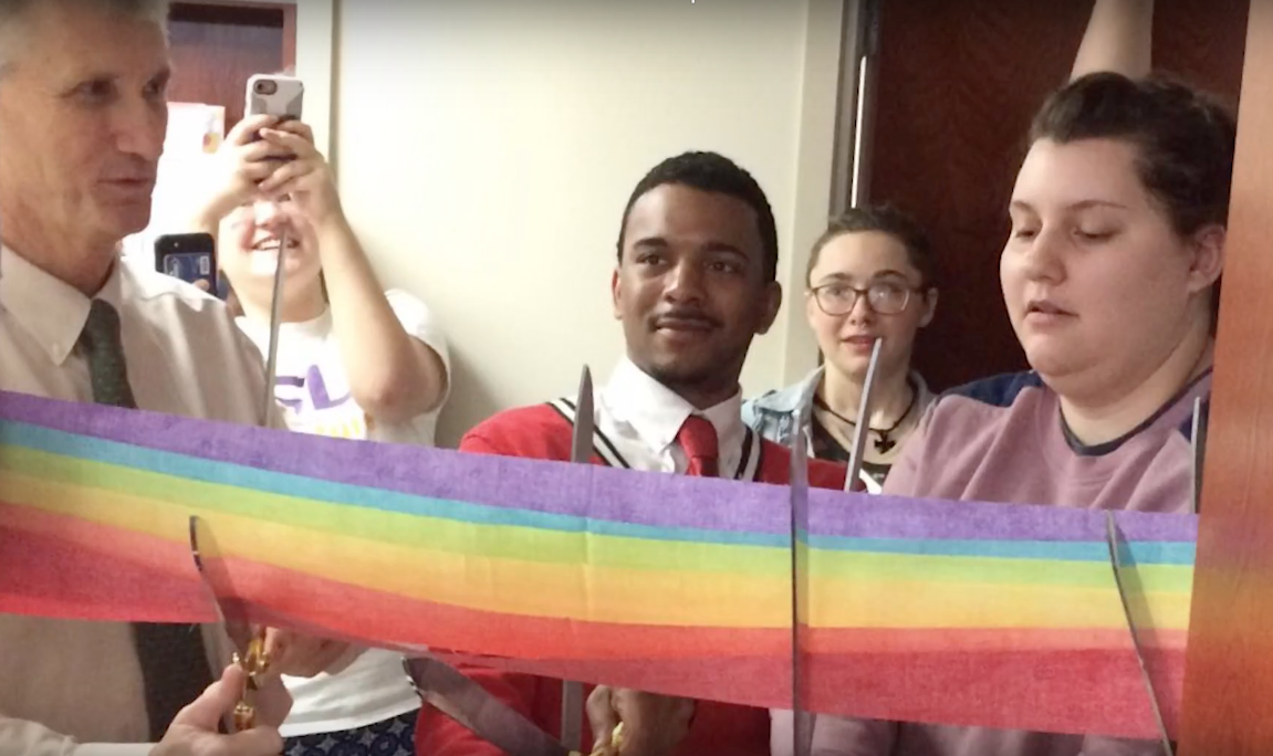 Ribbon cutting to officially open the LGBTQ Resource Room