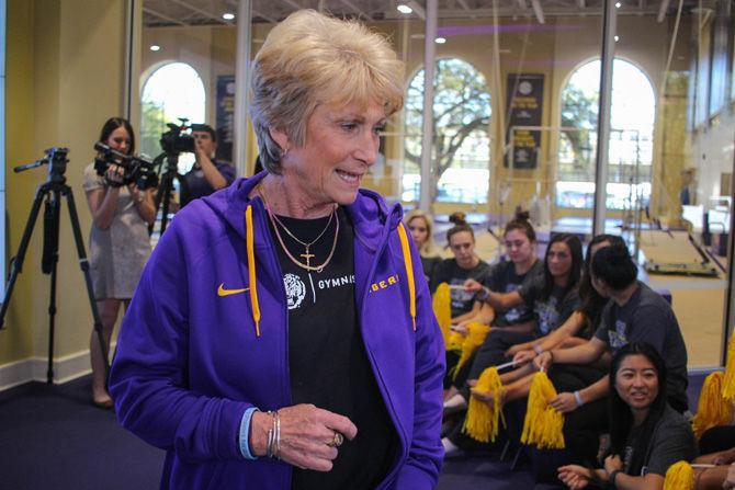 LSU gymnastics team find out that they will be attending NCAA regional in Lincoln, Nebraska on Monday, March 20, 2017, in the Gymnastics Practice Facility on campus.&#160;