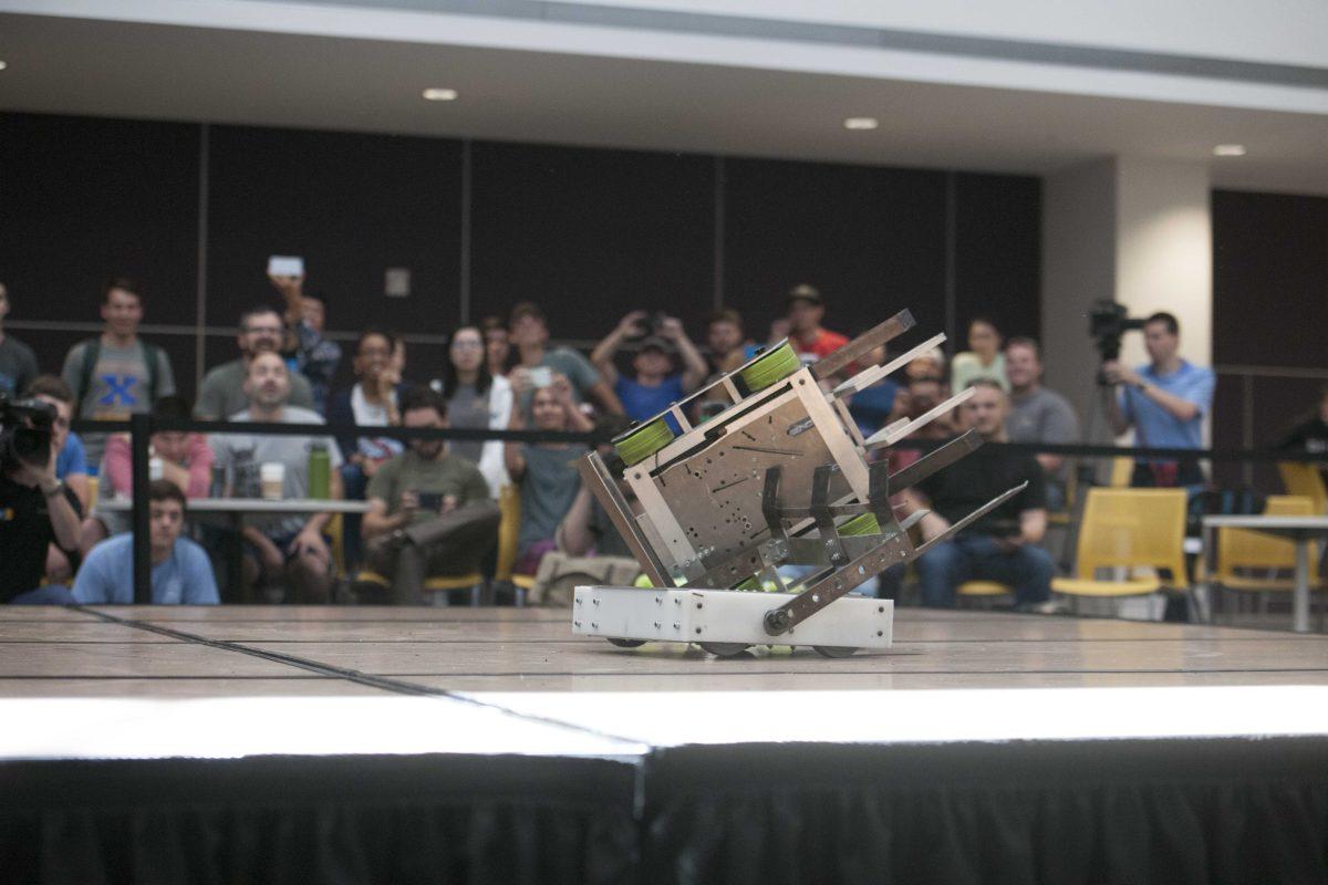 The College of Engineering hosts the first annual Bengal Bot Brawl on Tuesday, April 4, 2017, in Patrick F. Taylor Hall.