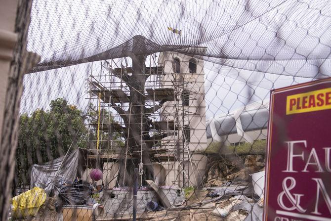 LSU's tiger habitat remains under construction until its estimated completion on Aug. 14.