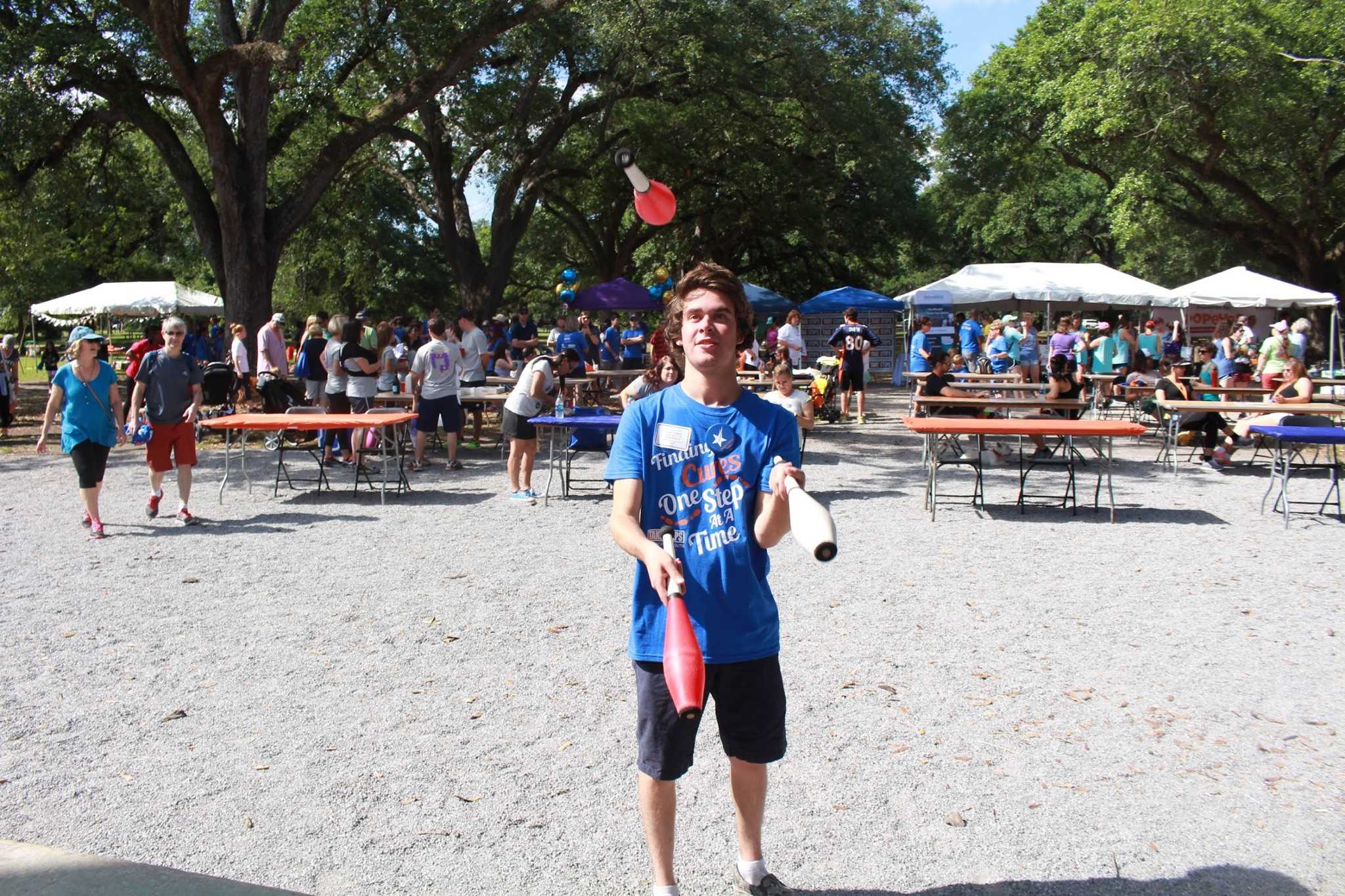 LSU student uses juggling and unicycling skills to raise awareness for rare disease