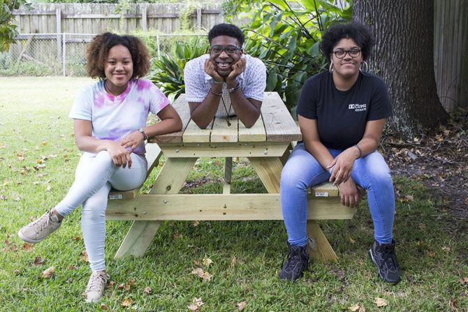 LSU animal science freshman Chazzi Hayes, Baton Rouge High senior Kalvin Marquis and LSU kinesiology sophomore Jazmyne Smith (left to right) talk about what it's like to win the 2017 Brave New Voices International Slam Poetry competition on Friday, Sept. 15, 2017, at the Forward Arts offices on Rapides Street.