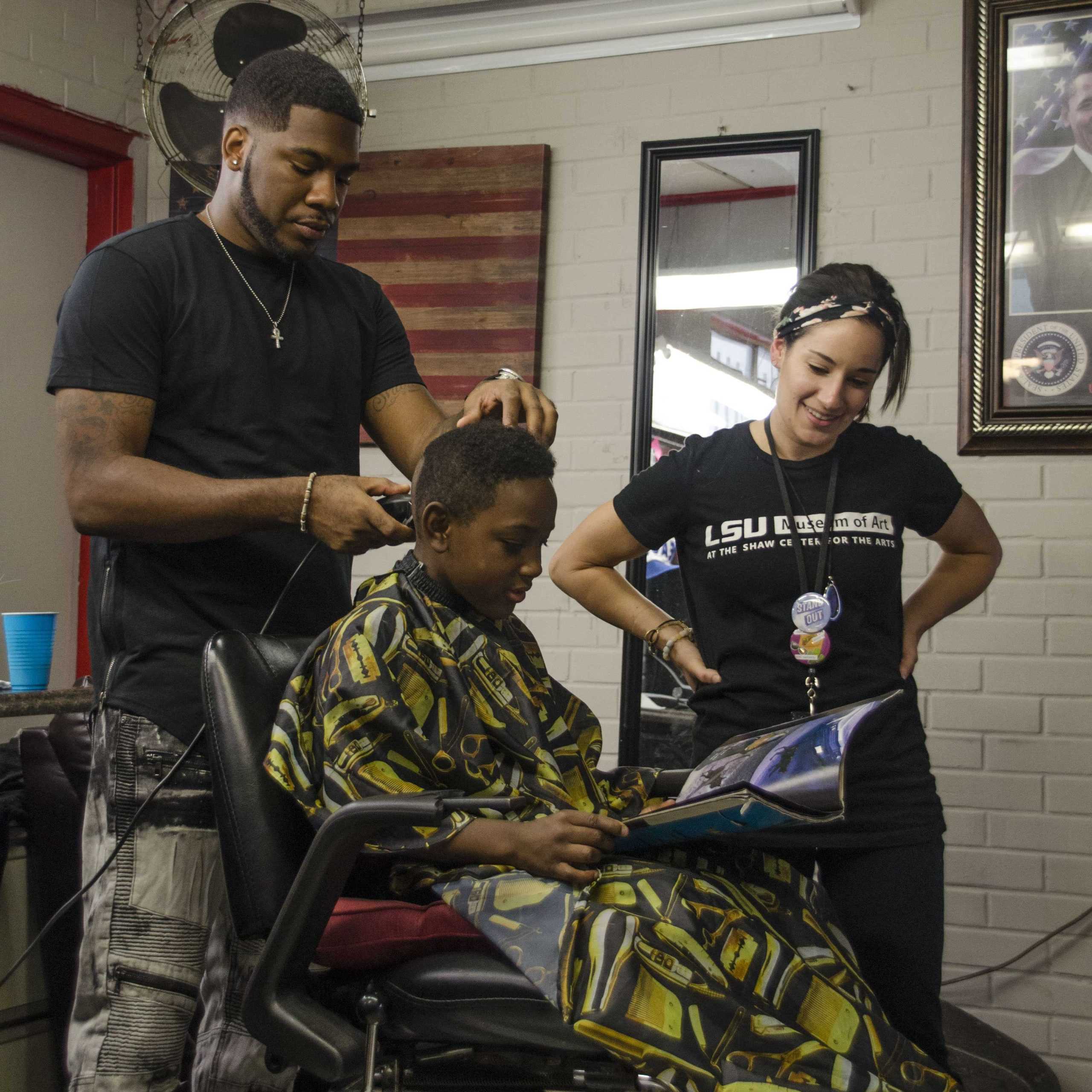 Local barber and LSU Museum of Art work to improve youth literacy