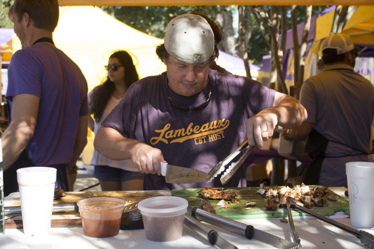 CBT Tailgate celebrates before the LSU game vs. Auburn on Saturday, Oct. 14, 2017.