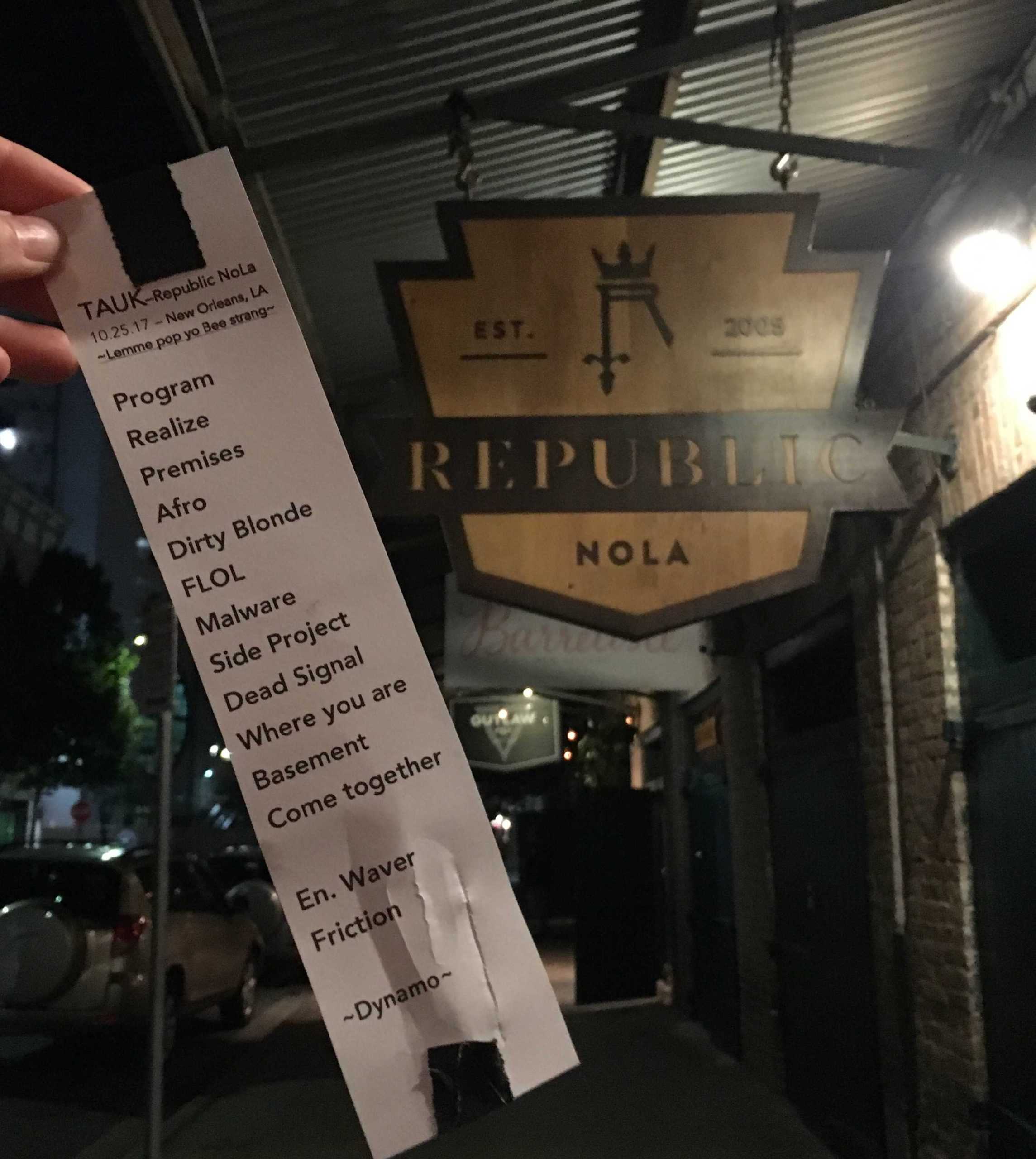 Show Review: Tauk at Republic New Orleans