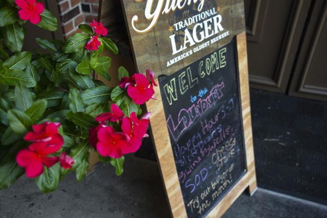 A sign welcomes customers on Thursday, Sept. 28, 2017 at The Londoner Pub on South Sherwood Forrest