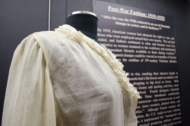 The LSU Textile and Costume Museum features a 1920s dress in their "Lingerie Redefined" Collection on Wednesday, Oct. 11, 2017, in the Human Ecology Building.