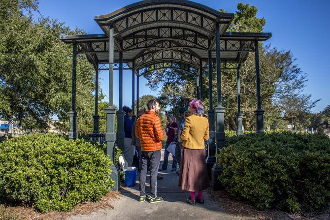 Members of various Baton Rouge communities gather for Coffee on the Porch at Magnolia Cemetery to connect on Sunday, Oct. 29, 2017.