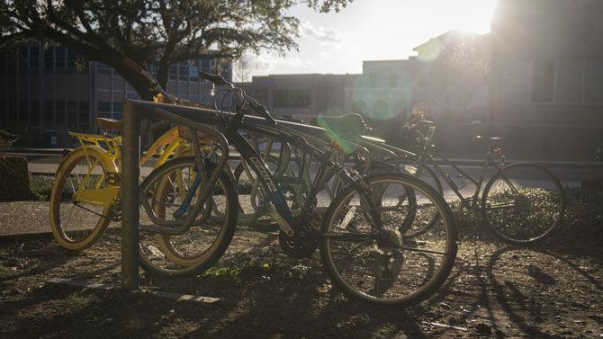 Bike usage increases on Wednesday, Feb. 1, 2017, on campus.