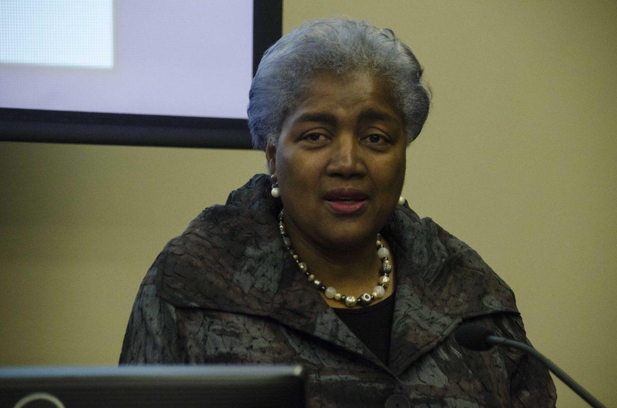 Donna Brazile speaks on Friday, Nov. 17, 2017, in the Memorial Hill Library on LSU campus.