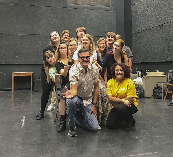 Professor&#160;Joe Chrest of 'Stranger Things' teaches his drama students on Tuesday, Nov. 7, 2017 at the Music and Dramatic Arts Building.