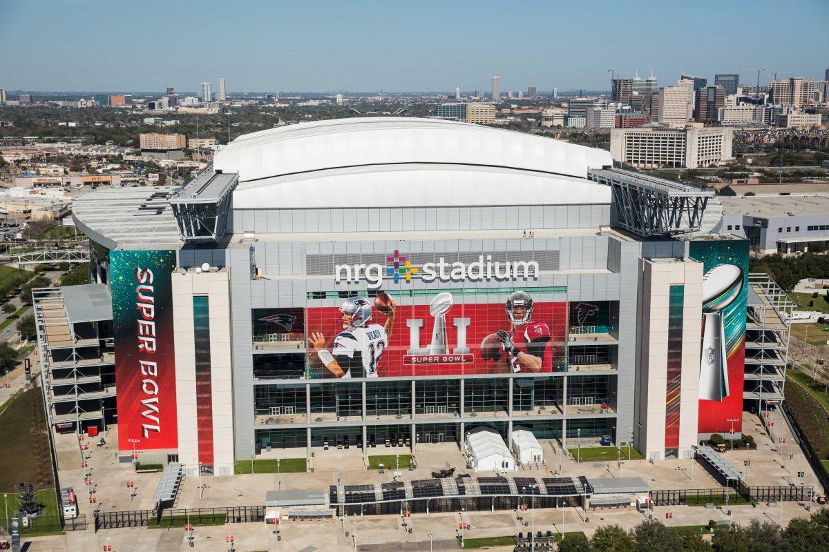 NRG Stadium in Houston, the site of the 2024 College Football Playoff championship, before Super Bowl LI.