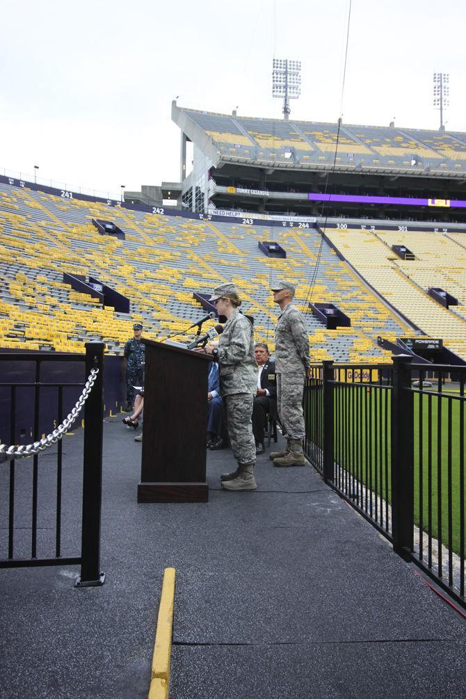 Chair dedicated to prisoners of war, soldiers missing in action unveiled at Tiger Stadium