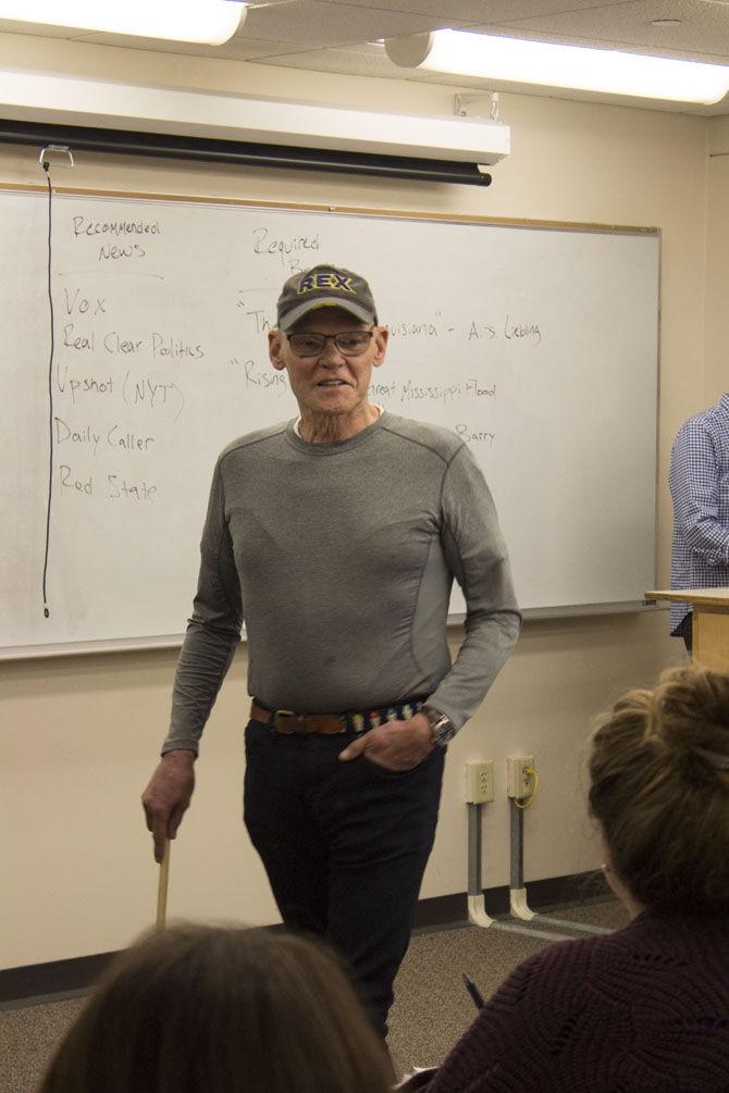 Political strategist James Carville teaches first class as LSU professor